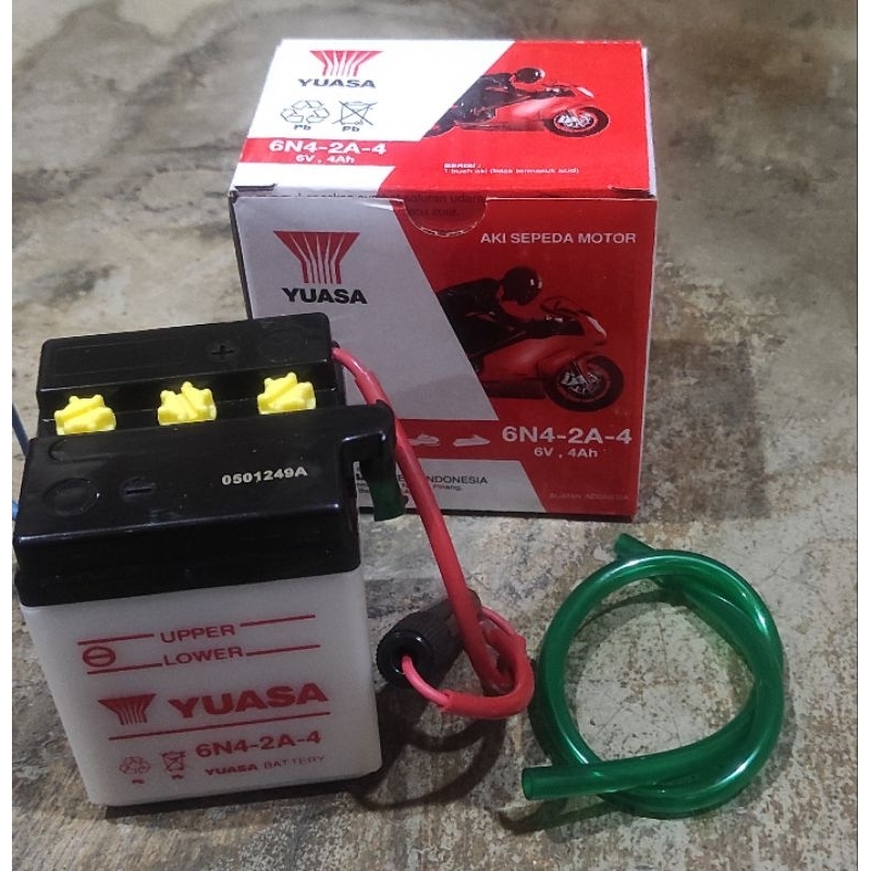 aki honda win accu yuasa 6N4-2A-4 aki 6volt 4ampere