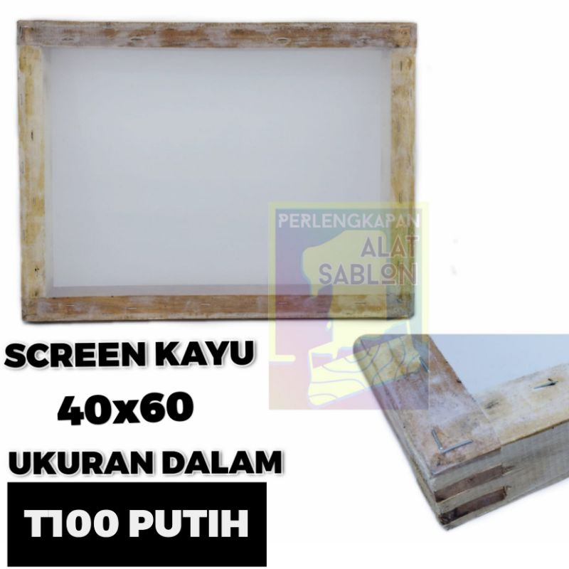 

SCREEN KAYU SABLON UD 40X60 T100 PUTIH
