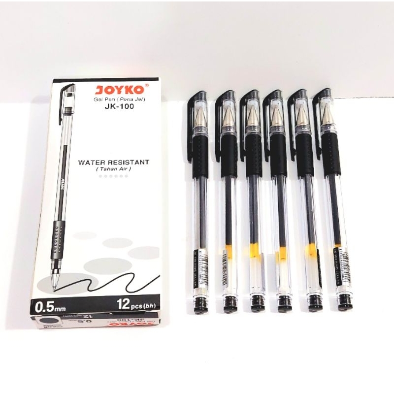 

pulpen bolpen Gel Joyko JK100 12 pcs Pen hitam