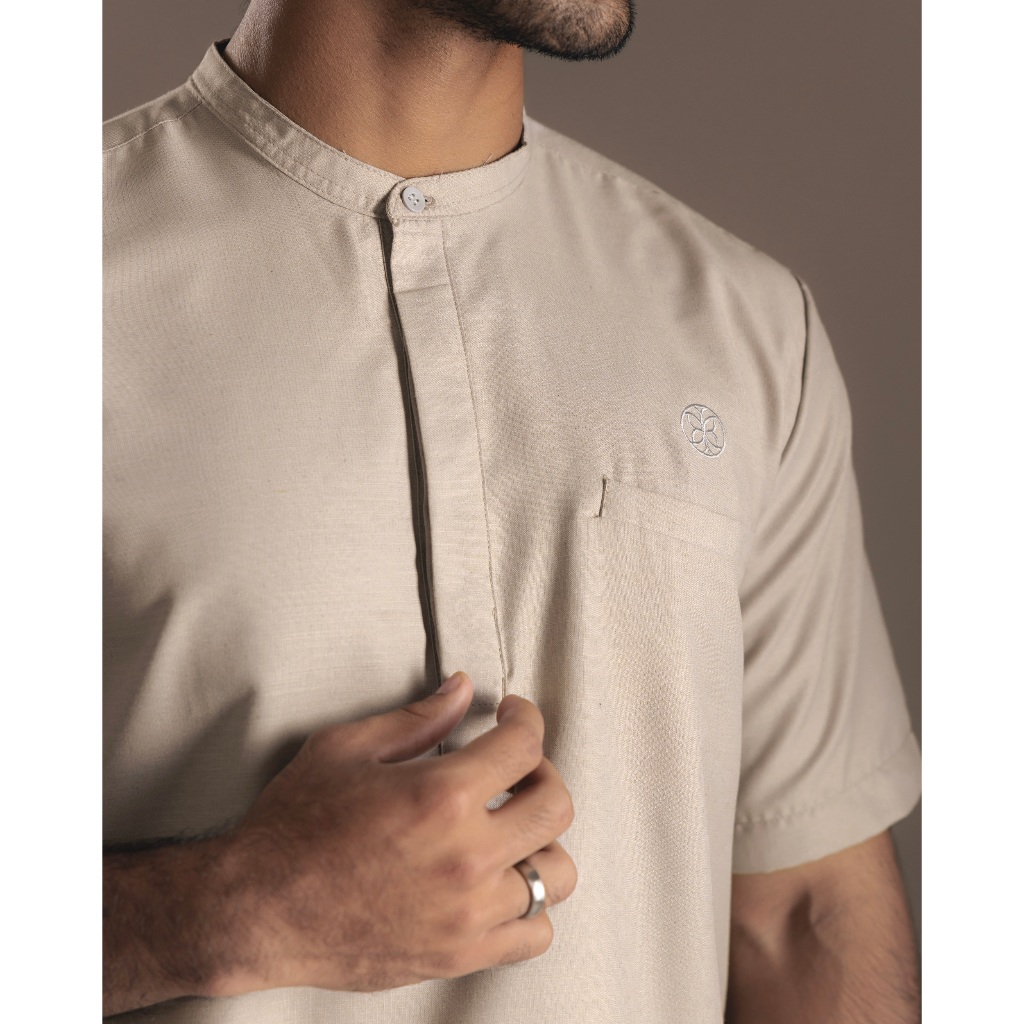 termurah gerai hawa - daim baju pria model kurta lengan pendek daily & premium