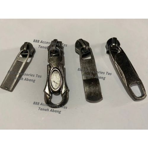 Kepala Resleting No. 5 Black Nikel