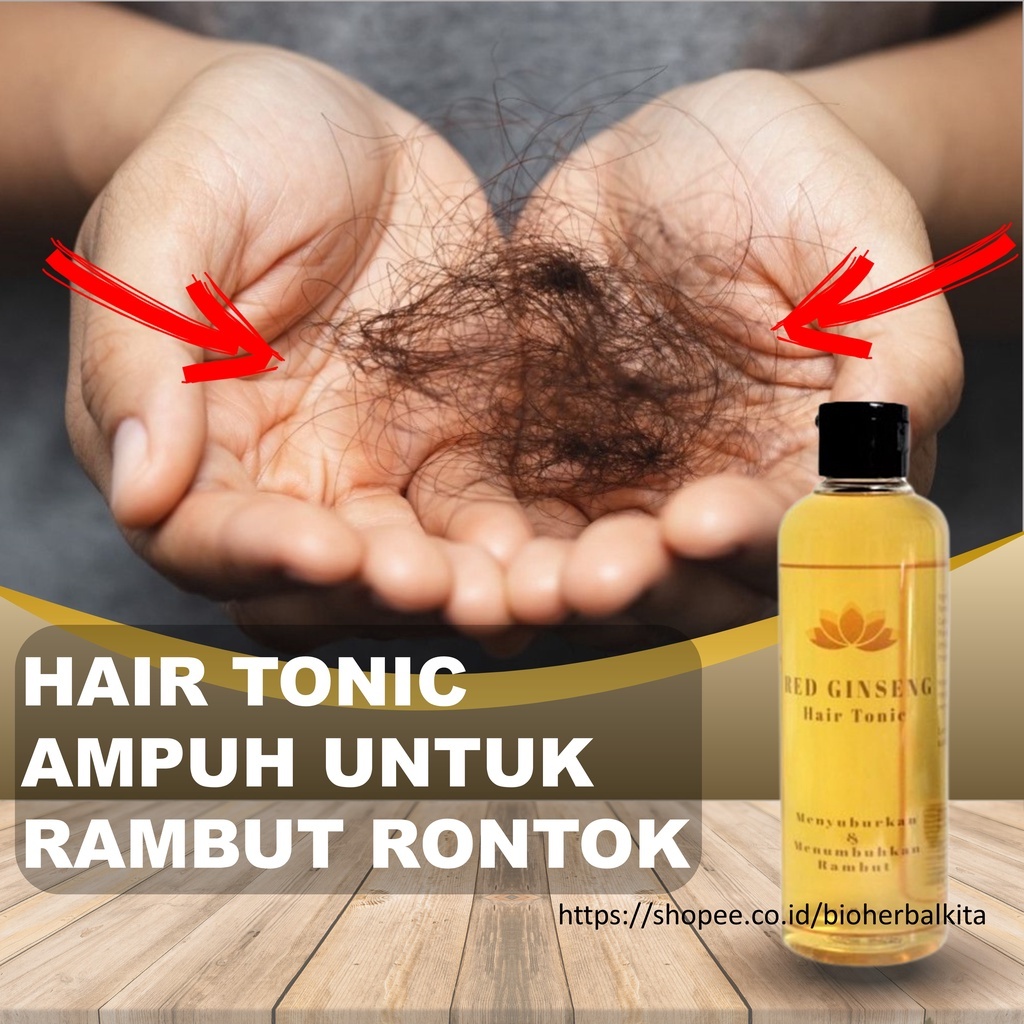 Toner Rambut Rontok Hair Tonic Anti Rontok Vitamin Red Ginseng Hair Fall Tonic Heir Tonic Tonik Buat