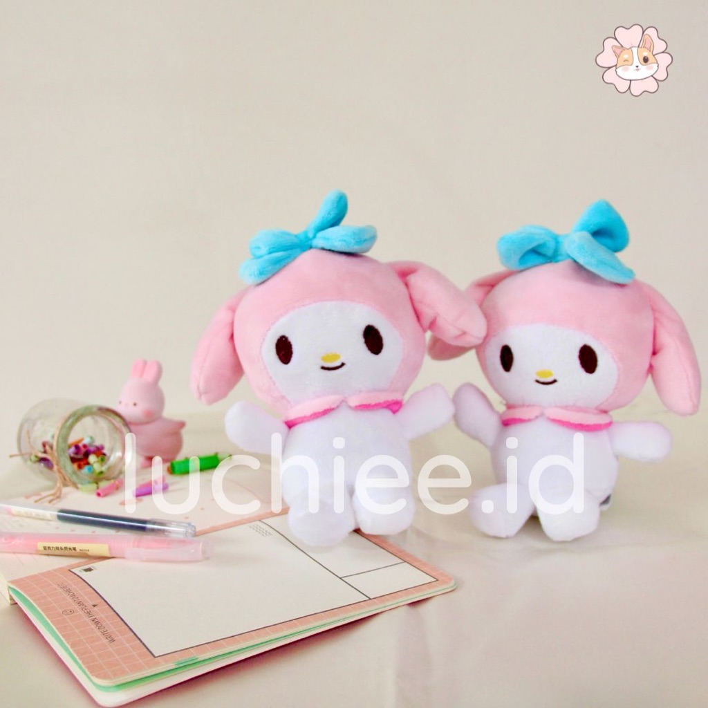 Boneka Anak Karakter Sanrio My Melody Kuromi Cinnamon Mini Bulu Halus Premium Sni