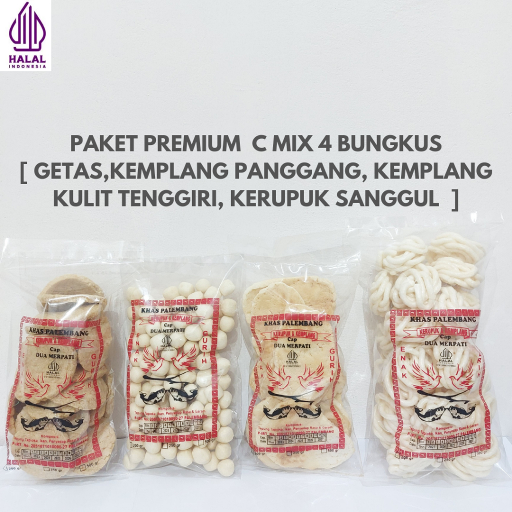 

PAKET SUPER PREMIUM C 4 BUNGKUS MIX [ GETAS,PANGGANG,SANGGUL,KEMPLANG KULIT]