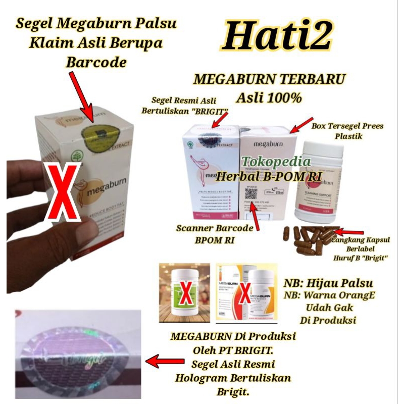 MEGABURN Obat Megaburn Asli original Herbal Lulus Uji BPOM