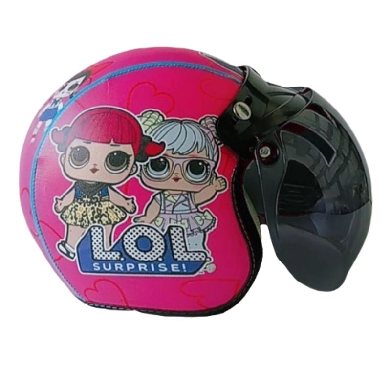 [Sale] Helm Bogo Anak Full Leher Karakter Motif LOL SNI