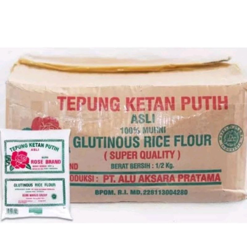 

Tepung Ketan Rose Brand 500 gram x 20 pak | Grosir 1 Dus
