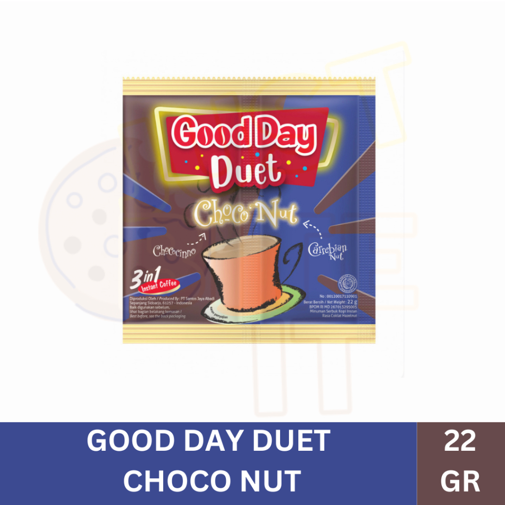 

GOOD DAY DUET CHOCO NUT 22 GR