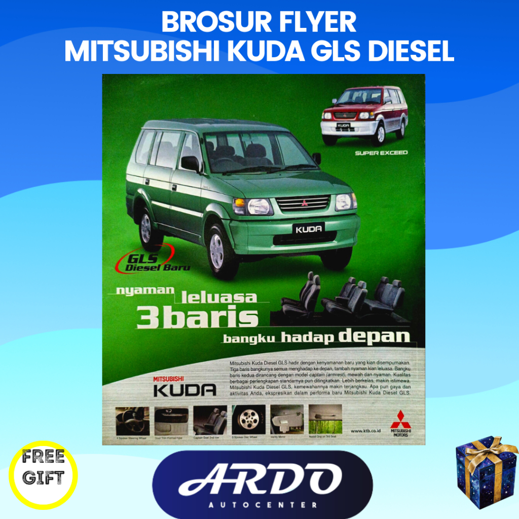 Brosur flyer poster mobil Mitsubishi Kuda GLS Diesel