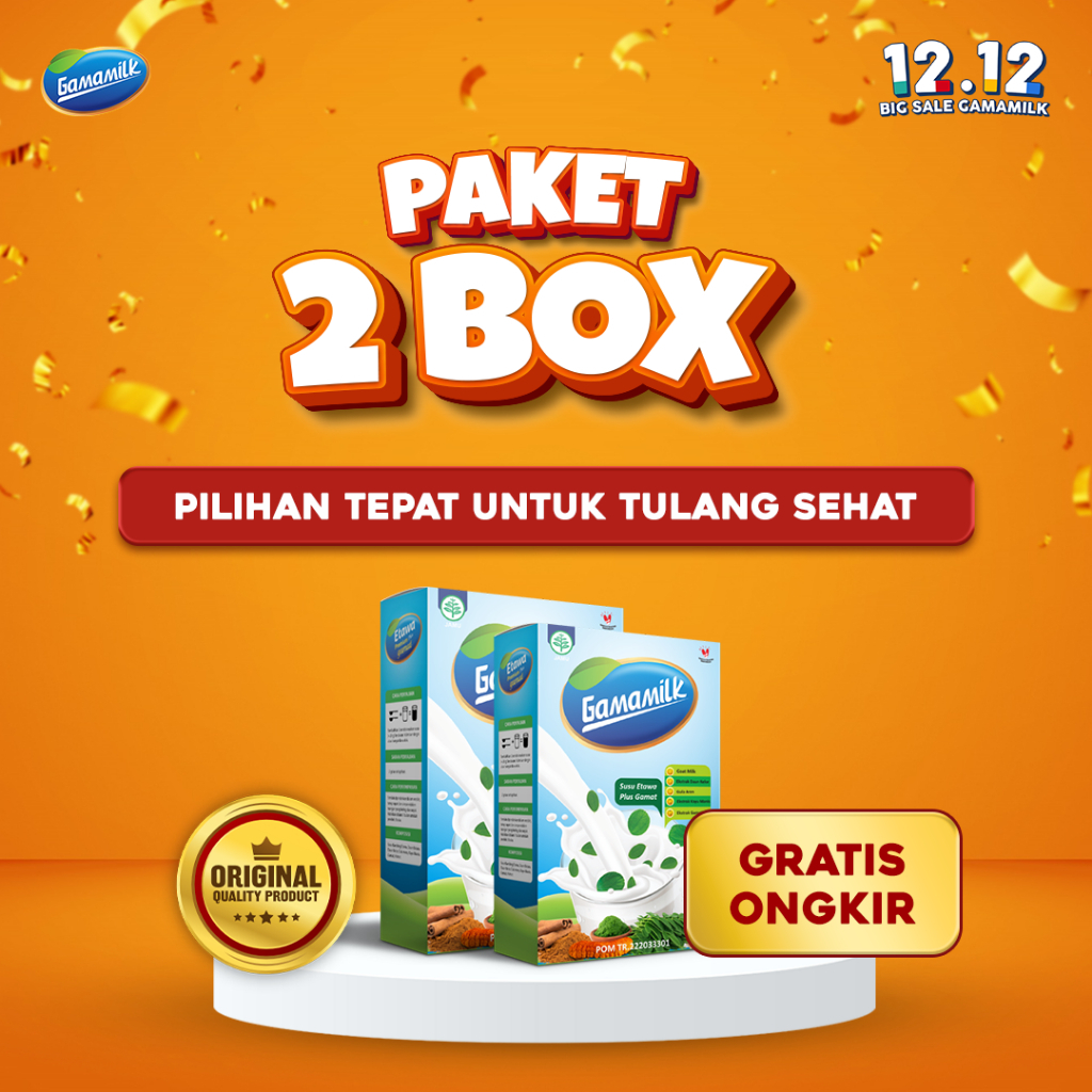 

PROMO SUSU ETAWA GAMAT GAMAMILK (2 Box) - Rekomendasi Ilmiah Atasi Masalah Nyeri Sendi Tulang, Asam Urat Rematik, Sesak Nafas,