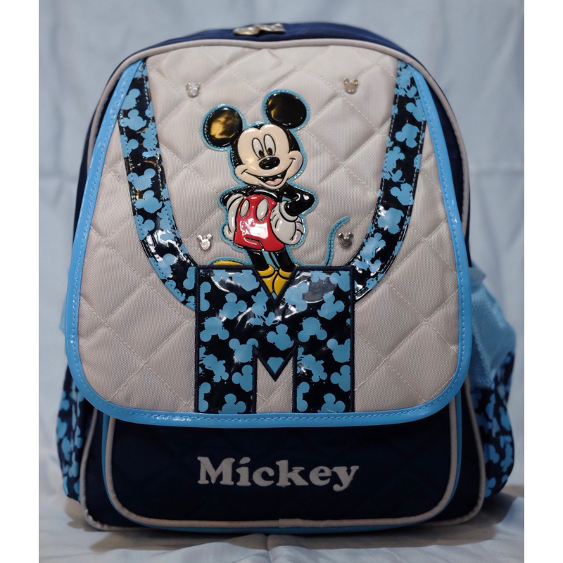 Tas Sekolah Disney Mickey Mouse Quilted Blue - Disney Mickey Mouse School Bag Quilted blue