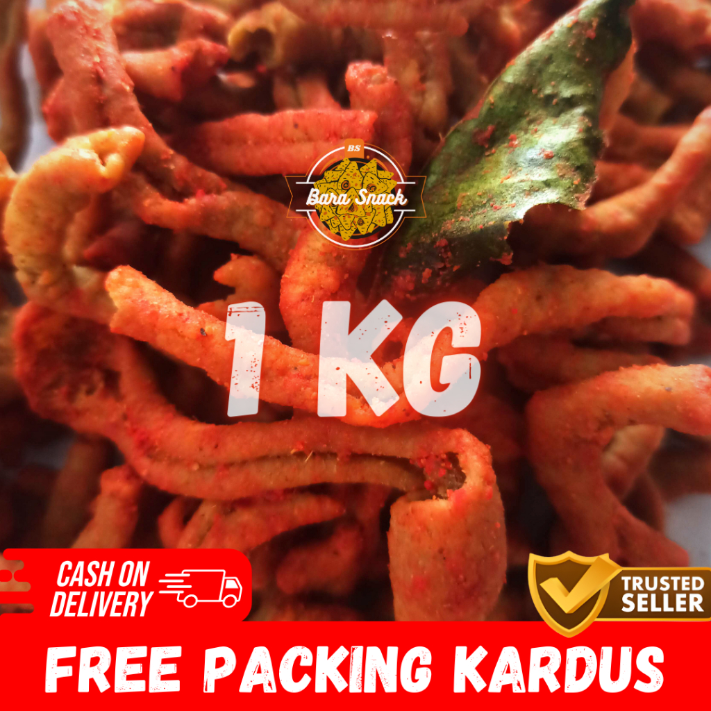 

[ 1KG ] Keripik Usus Pedas Daun Jeruk Premium / Usus Ayam Crispy / Camilan Snack Kiloan Murah -K