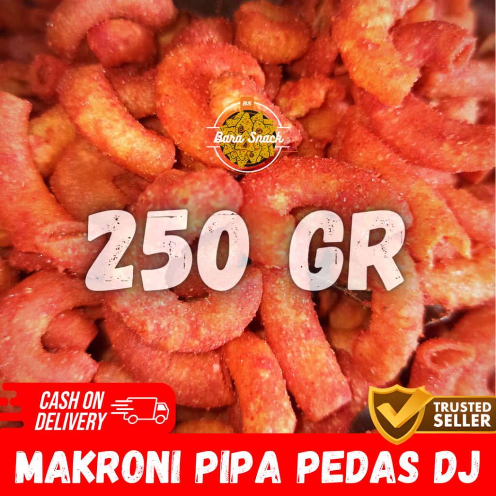 

[ 250gr ] Makaroni Pipa Pedas Daun Jeruk / Makaroni Bantet / Camilan Snack Kiloan Murah