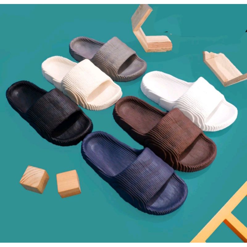 Sandal Selop Cowok Kekinian Viral 2024 Sandal Cowok Kece Sandal Slip On Polos Sandal Selop Unisex