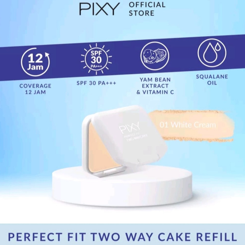 Get Sale  Pixy compact two way cake KEMASAN BARU Refill Original Ori bedak padat make up wajah kecantikan White pink cream Natural uv