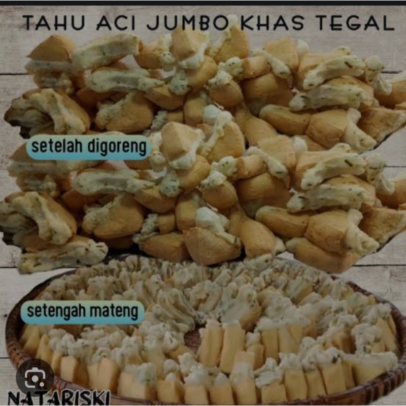 

TAHU ACI JUMBO KHAS TEGAL VACUM/FREBESEK