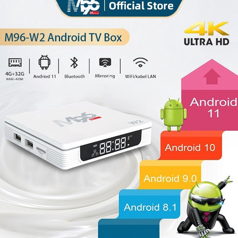 dz M96 Android Tv Box M96W2 Smart Tv Box Android 11 4GB RAM 32GB ROM WIFI 4K HD Digital STB Ready