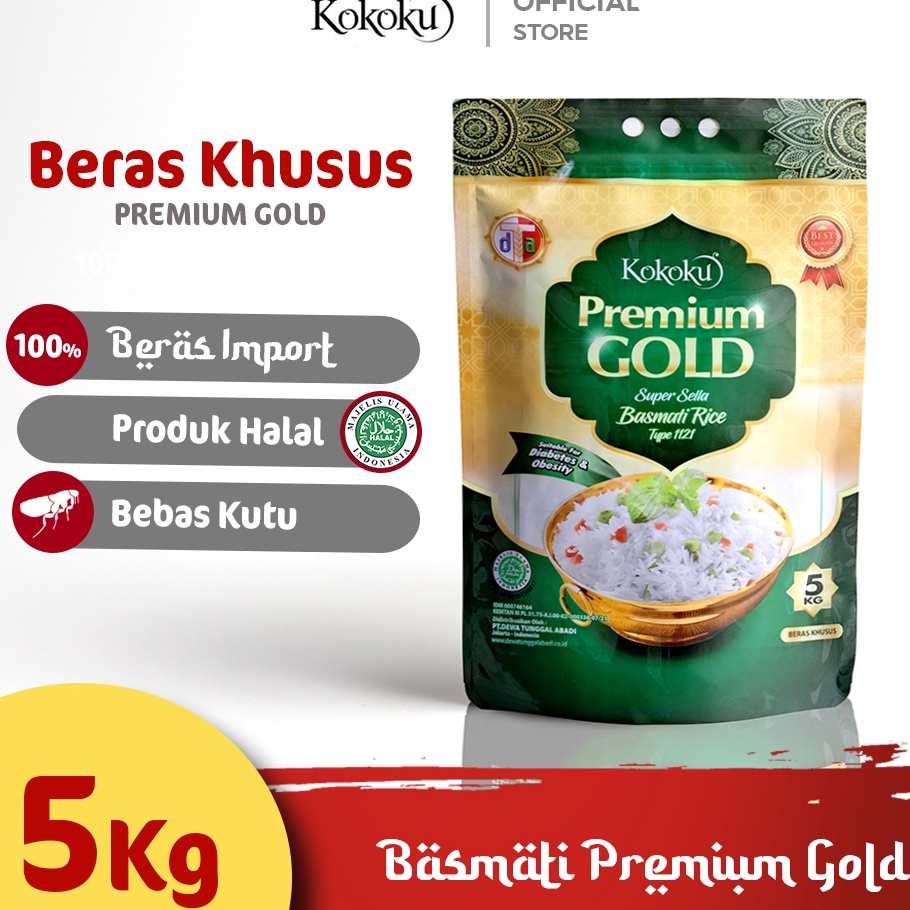 

MEGA SALE KOKOKU Beras Basmati Premium Gold 5kg