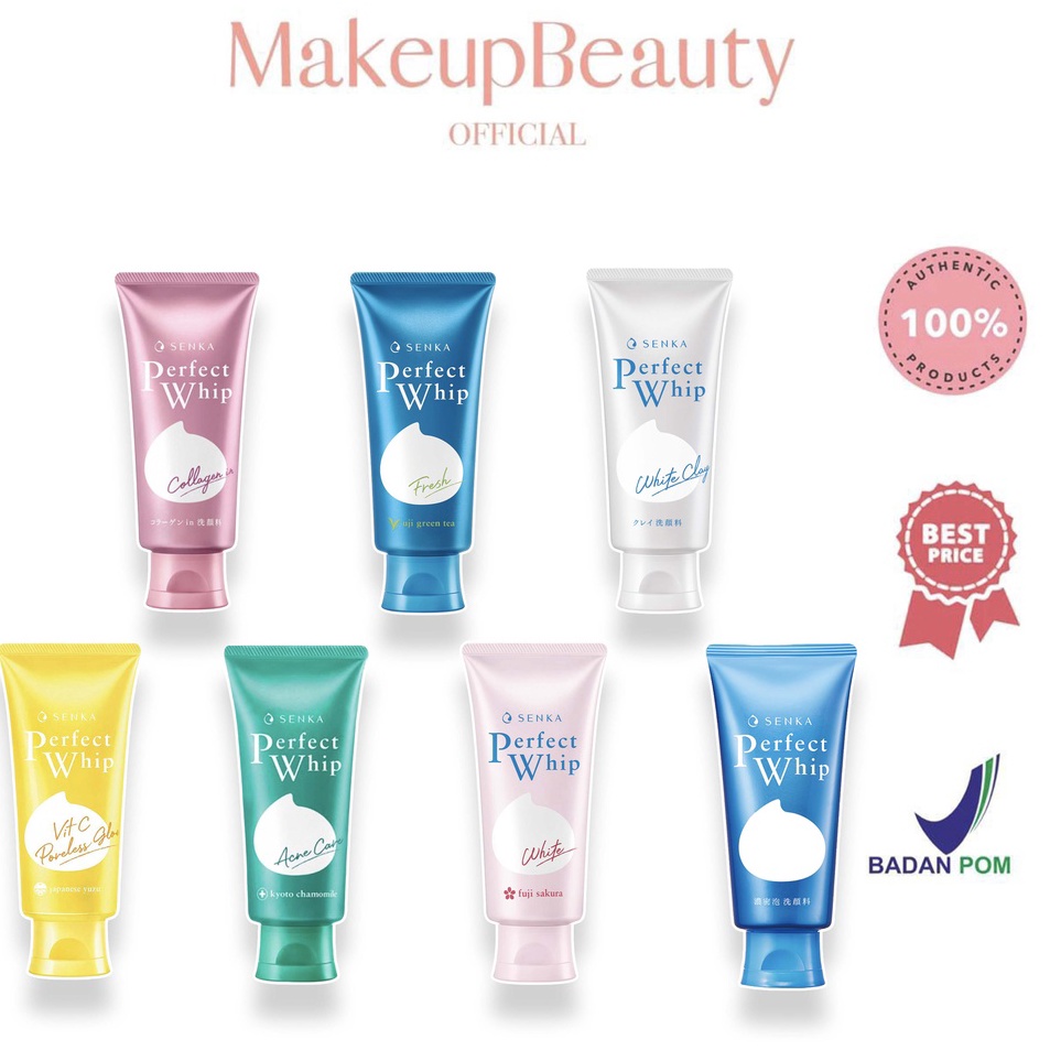 PROMO BESAR SENKA Perfect Whip  White Clay  Vibrant  Fresh Anti Shine  Sakura  Acne Care  Collagen  