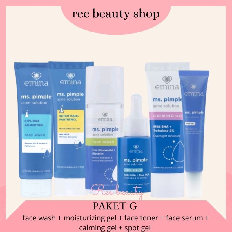 Emina Ms Pimple Acne Solution Paket Lengkap Skincare Remaja Atasi Kulit Berjerawat