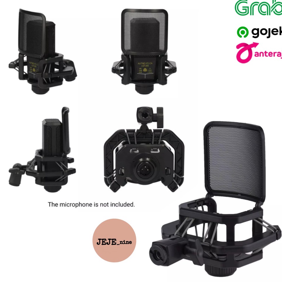 PROMO SEMANGAT TERMURAH Pop Filter Mikrofon Double Layer Pop Shield Microphone Shockmount pop filter