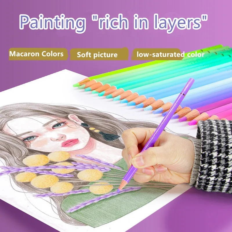 

mg Brutfuner Pensil Warna Orinal Macaron Pastel oil Colored Pencils