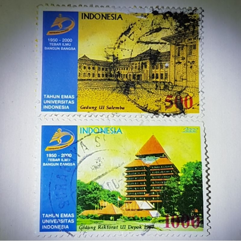 

Perangko Peringatan Emas 50th UI Universitas Indonesia Murah Set 2pc