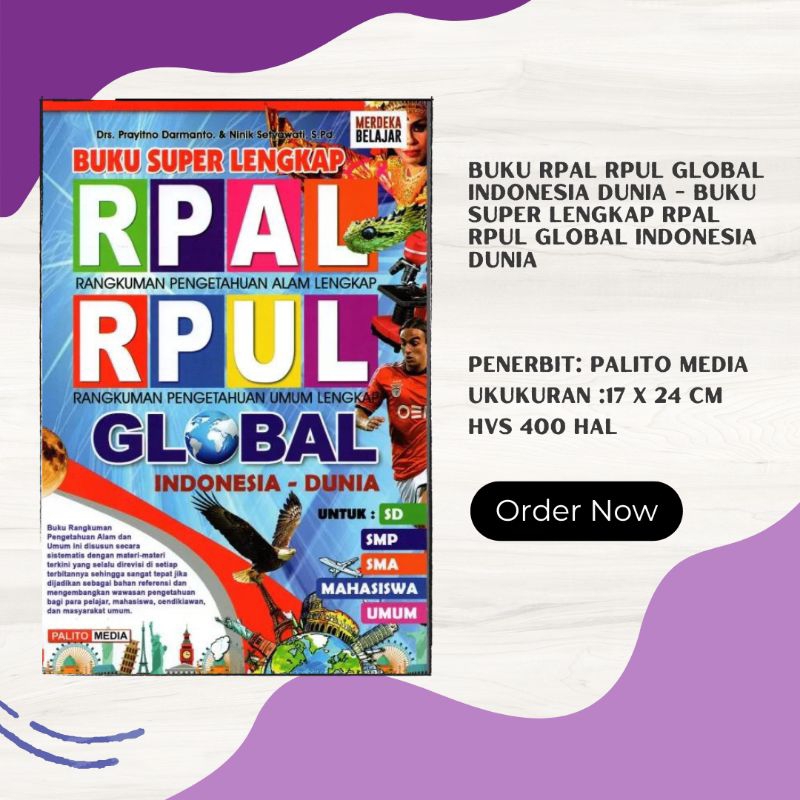 BUKU RPAL RPUL GLOBAL INDONESIA DUNIA - BUKU SUPER LENGKAP RPAL RPUL GLOBAL INDONESIA DUNIA

