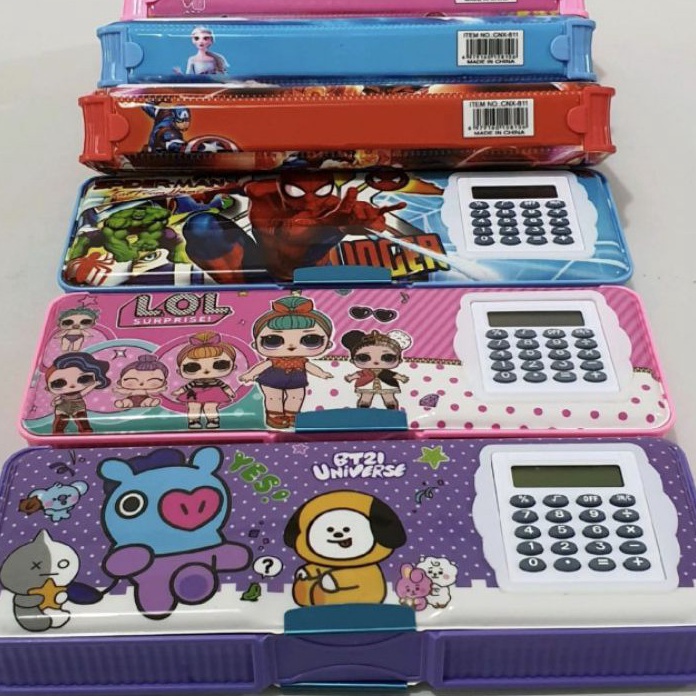 

D2289 kotak pensil ada kalkulatorpencil case KALKULATORTEMPAT PENSIL MAGNET KALKULATOR