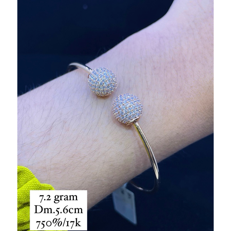gelang bola emas 750%/17k