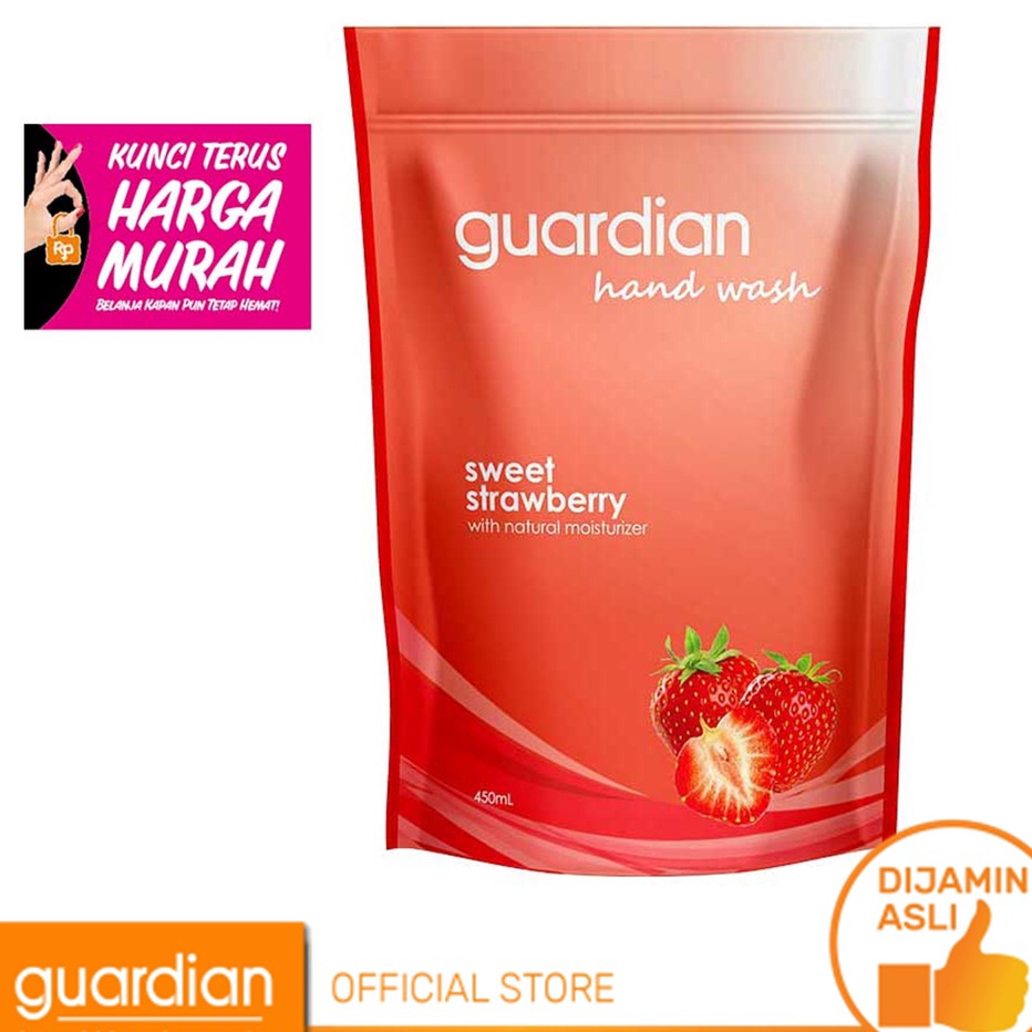 TERBARU GUARDIAN Hand Wash Sweet Strawberry Pouch 45ml Refill Sabun Cuci Tangan