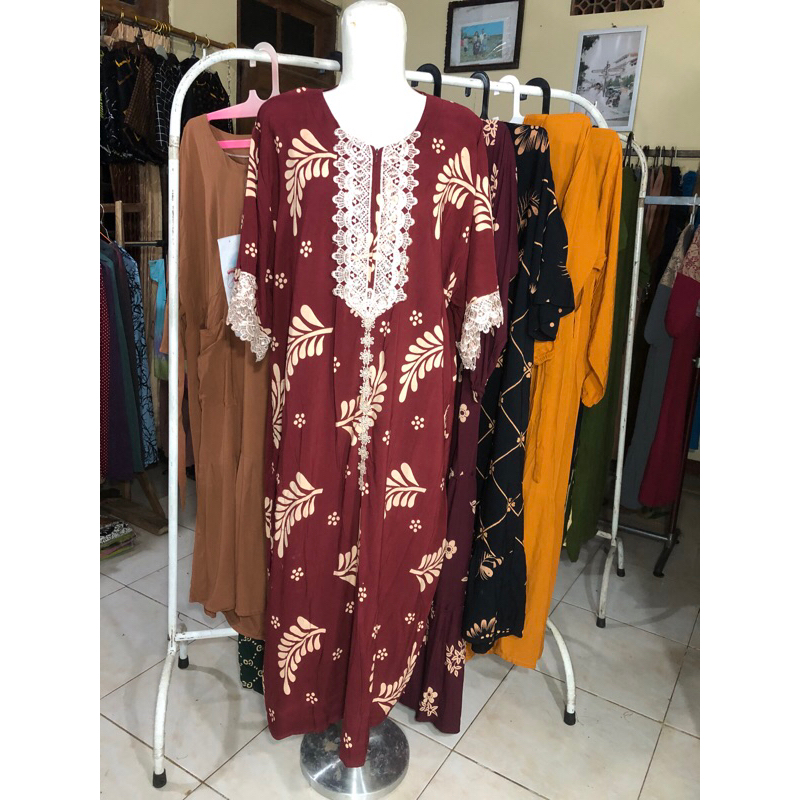 Daster Arab/Sultan Renda Motif Rayon grade A