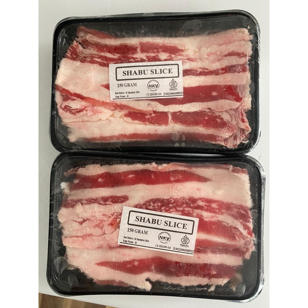 

Daging Shabu Beef Slice Yoshinoya Yakiniku 250gr Kualitas Premium Super Fresh Frozen 100% DAGING ASLI