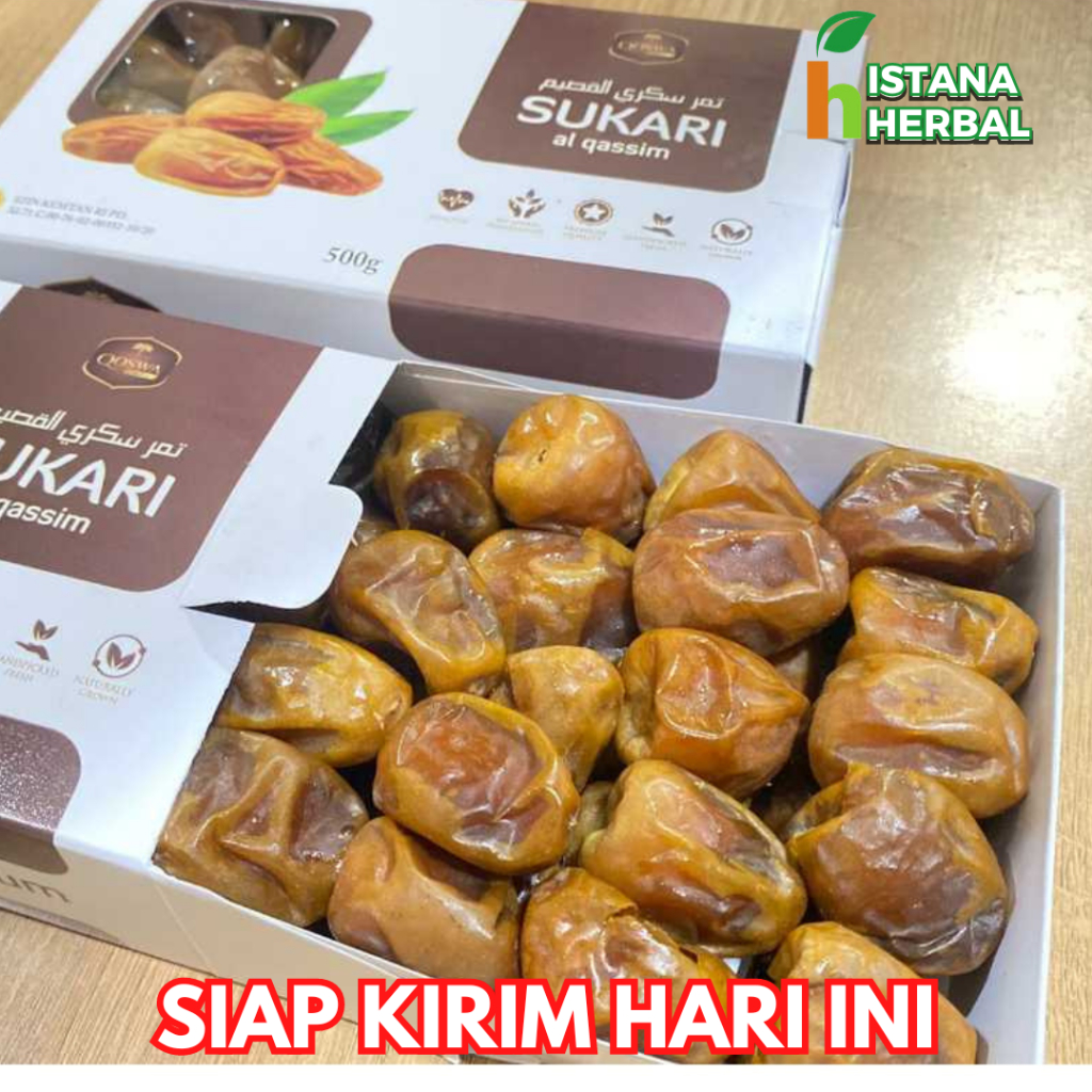 

BISA INSTAN - Kurma Sukari Premium Kemasan 500 gram - Korma Sukkari Ember 800 gram - Kurma Sukari 1kg