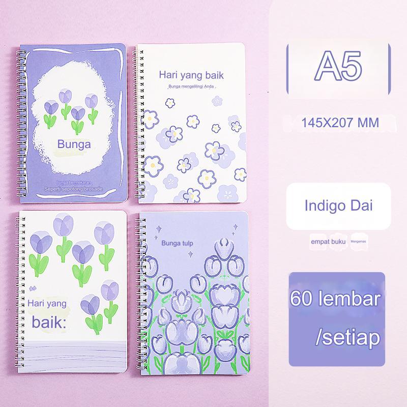 

Buku Tulis Ring A5 Notebook Ring A5 isi 60 Lembar Buku Catatan Buku Tulis Motif Binder