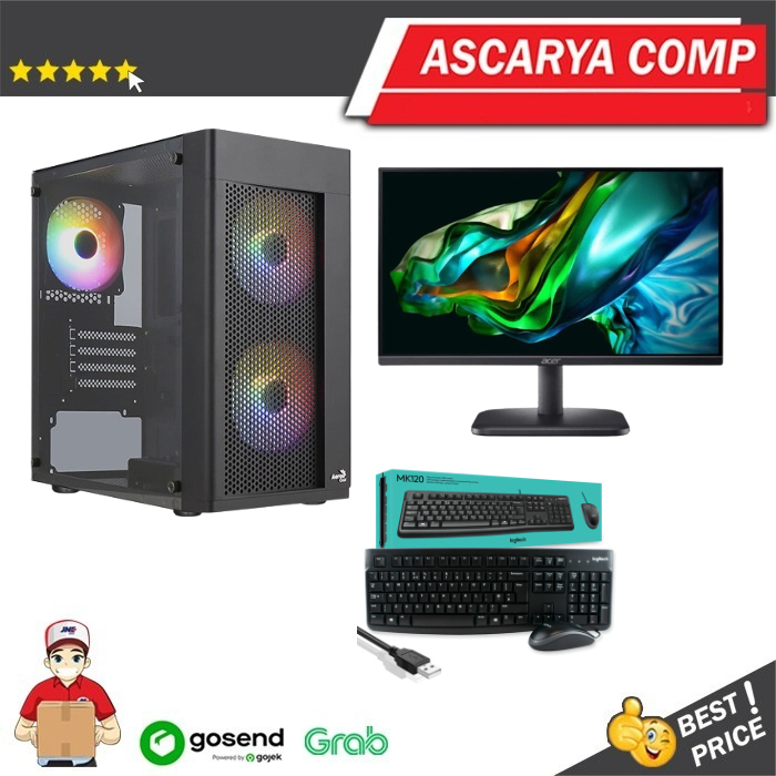 PC GAMING Lengkap AMD ATHLON 3000G + Monitor Led + Keyboard Mouse