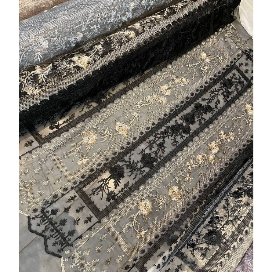 Tile Organza Bordir Premium Motif Saphire  Etnik Sapto  Etnik Sumba Bahan Kebaya Mewah