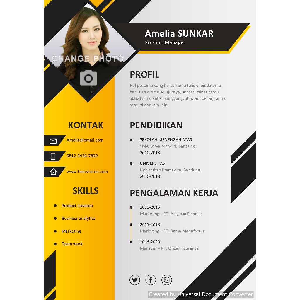 Jasa pembuatan CV dan Surat Lamaran Pekerjaan