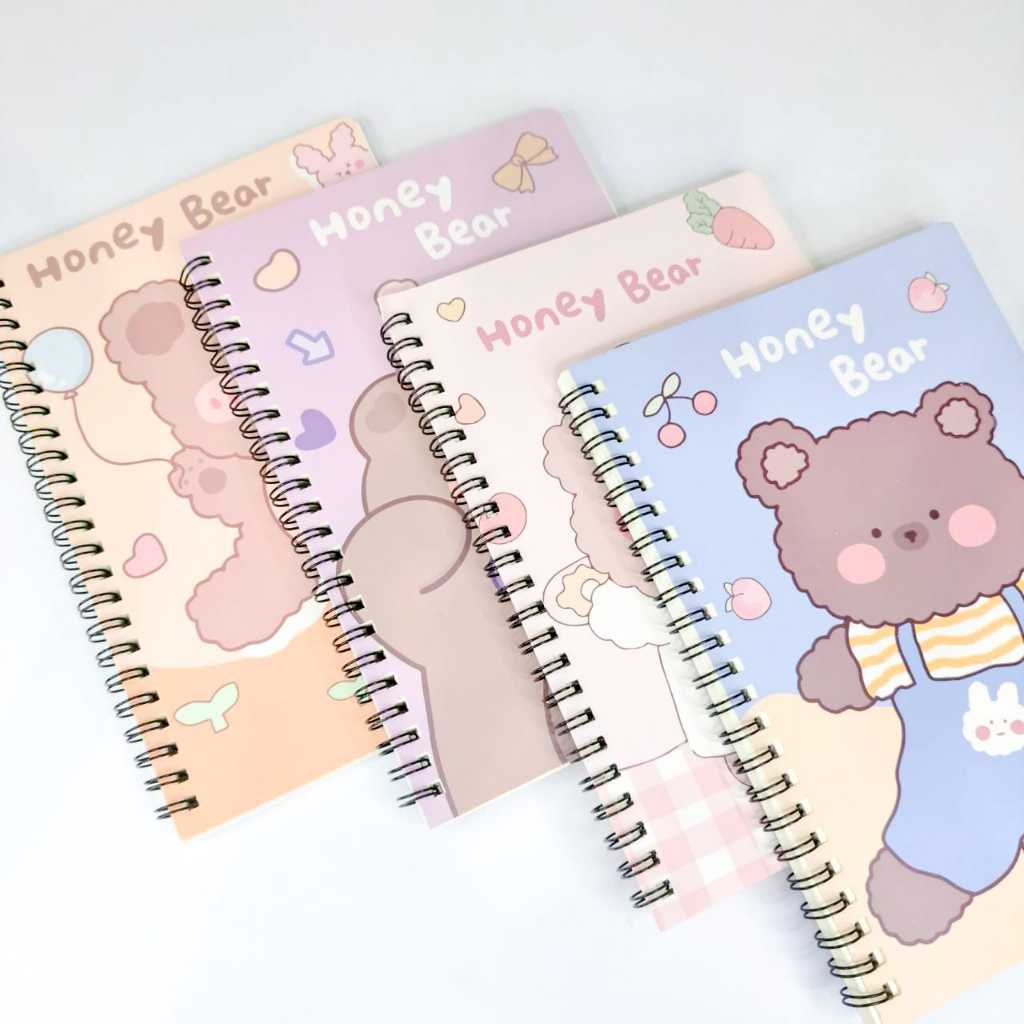 

Notebook Ring Honey Bear Beruang Buku Diary A5 Spiral Book