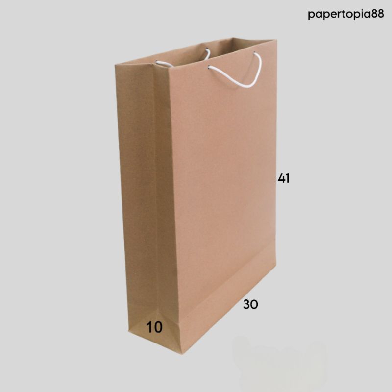

Paper bag P 30 x L 10 x T 40 coklat polos untuk Souvenir