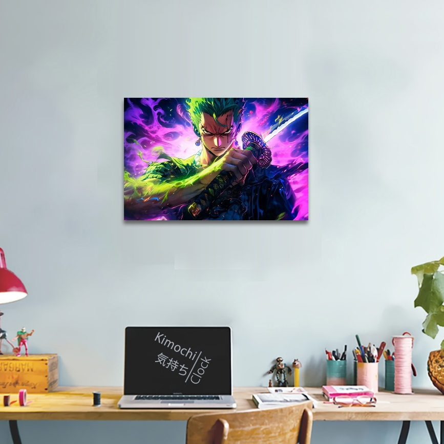 Hiasan Dinding Anime ONE PIECE Roronoa Zoro Santoriyu Hadiah Kado Cowo Hiasan One Piece Onigiri