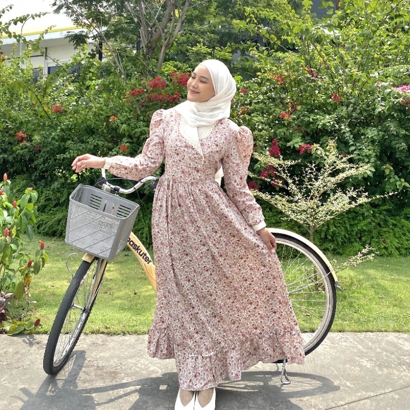 Anya Dress / Dress katun jepang / cottagecore dress / vintage dress / dress lebaran / yearbook dress