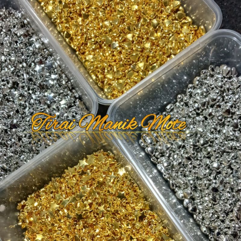 manik mote love bintang gold dan silver (15gram)