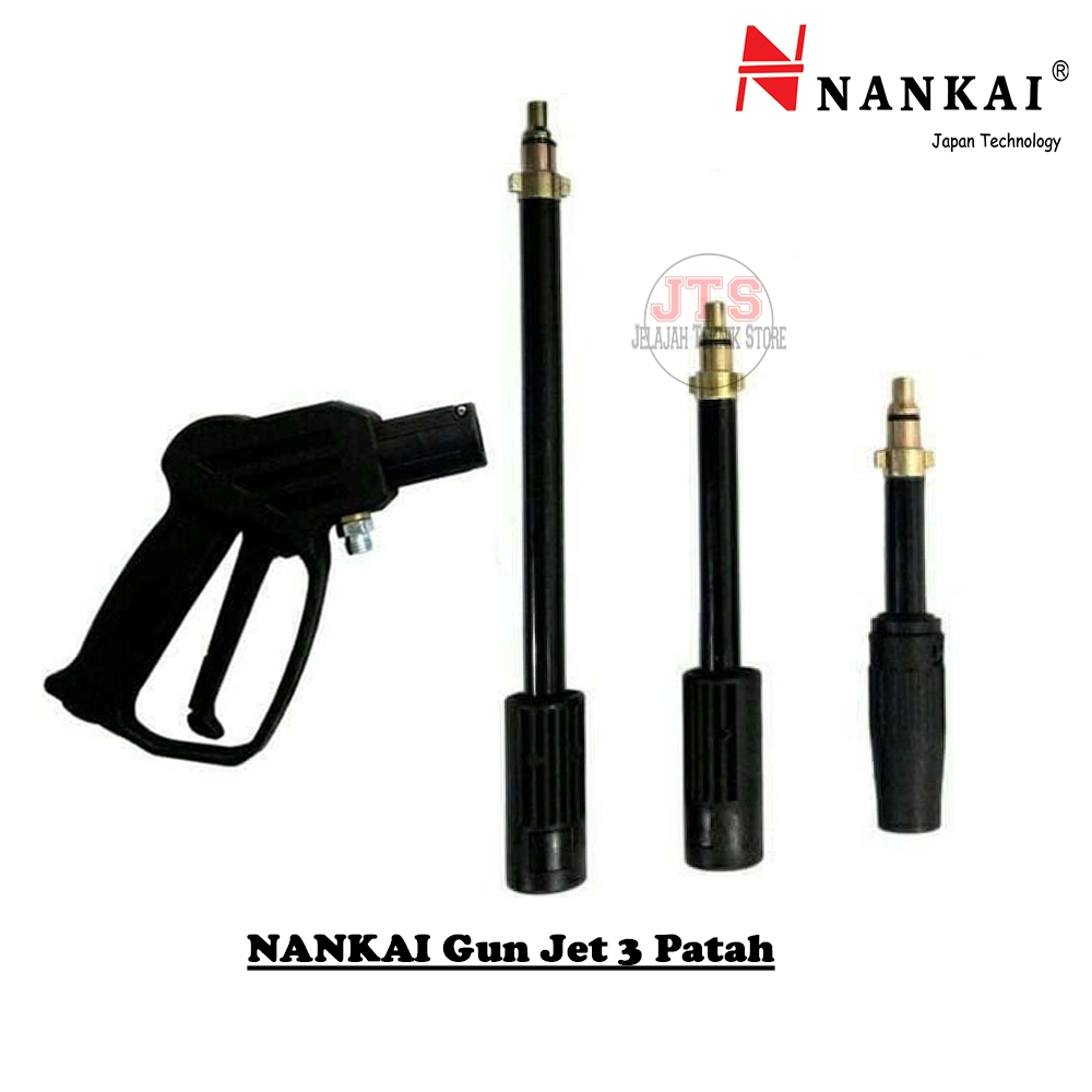 NANKAI - Gagang jet Cleaner Patah 3, Gagang mesin cuci motor/mobil patah 3 panjang