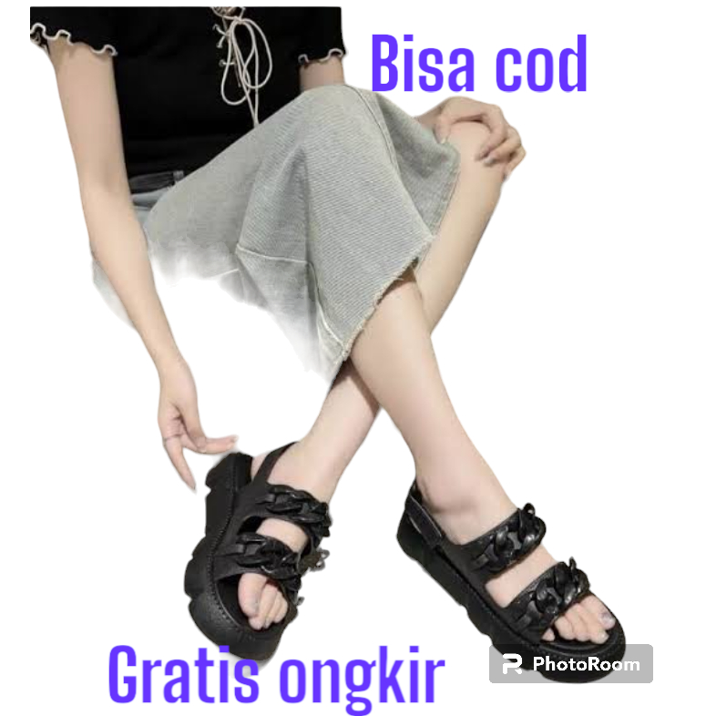 Sandal,slop,wanita,terbaru,ban2,rantai