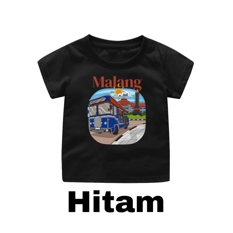 kaos oblong anak gambar KOTA MALANG