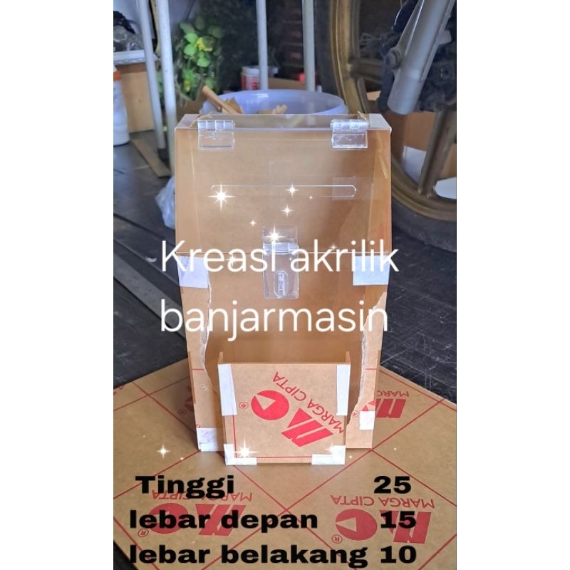 

Kotak saran akrilik (full laser )
