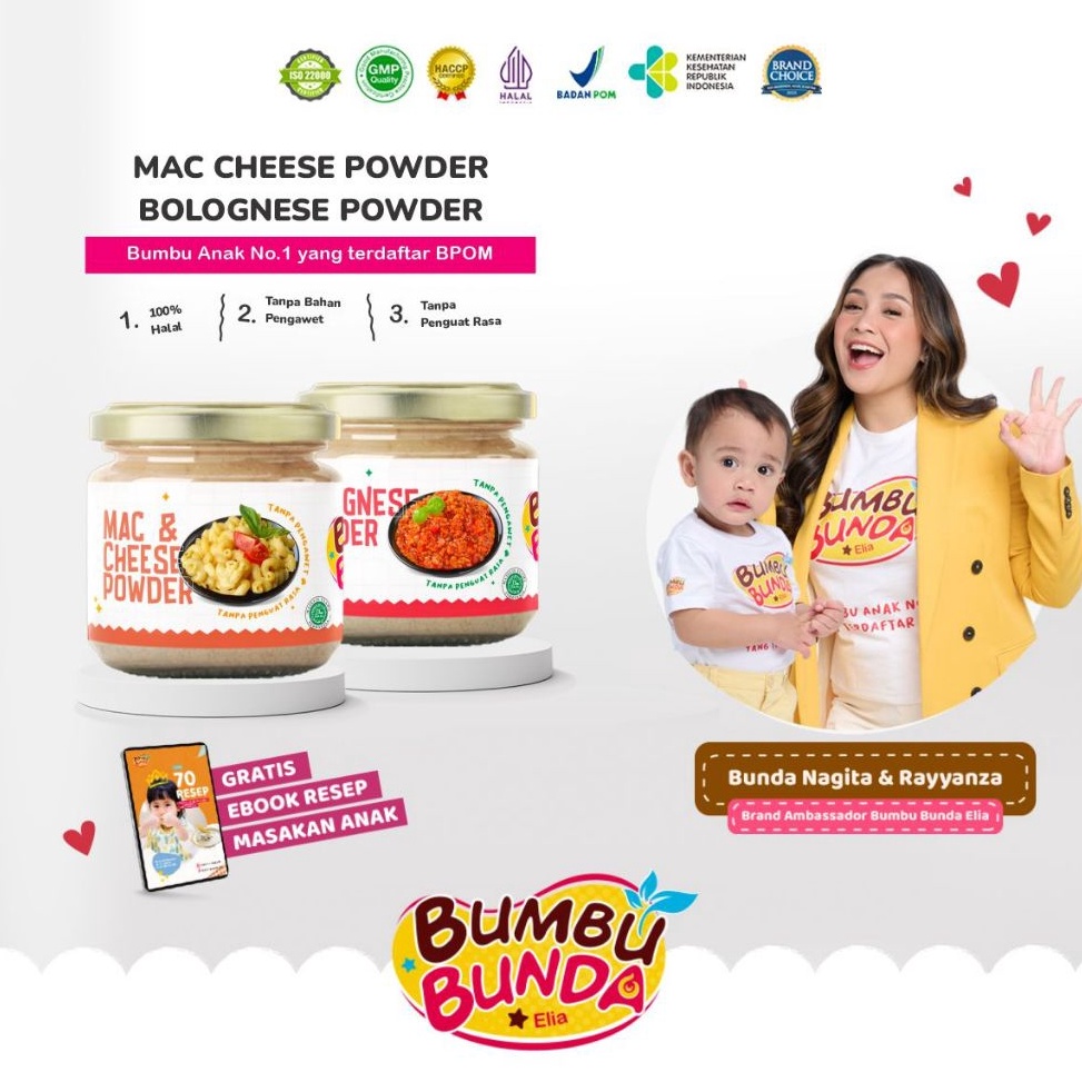 

FLASH SALE Bumbu Bunda Elia Mac Cheese Powder Bolognese Powder Non MSG Non Pengawet Bumbu Pasta Anak Bumbu MPASI