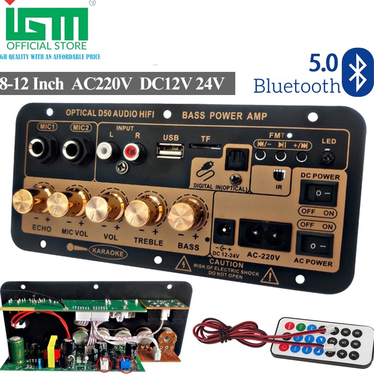 Ready IGMD5 DIY Amplifier Board 353W Power Amplifier Board Bluetooth 5 USB FM Subwoofer 812 Inch Dig