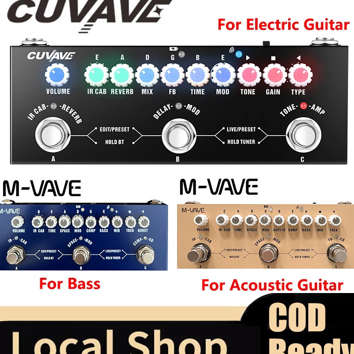 Stok terbaru Harga terendah MVAVE  CUVAVE CUBE BABY Bass Effect Pedal Electric Guitar Combined Porta